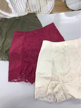 Rhonda shear pin up briefs 3 pack size small new HSN ruched high rise lace